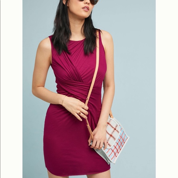 Anthropologie column dress ruched - Picture 2 of 6